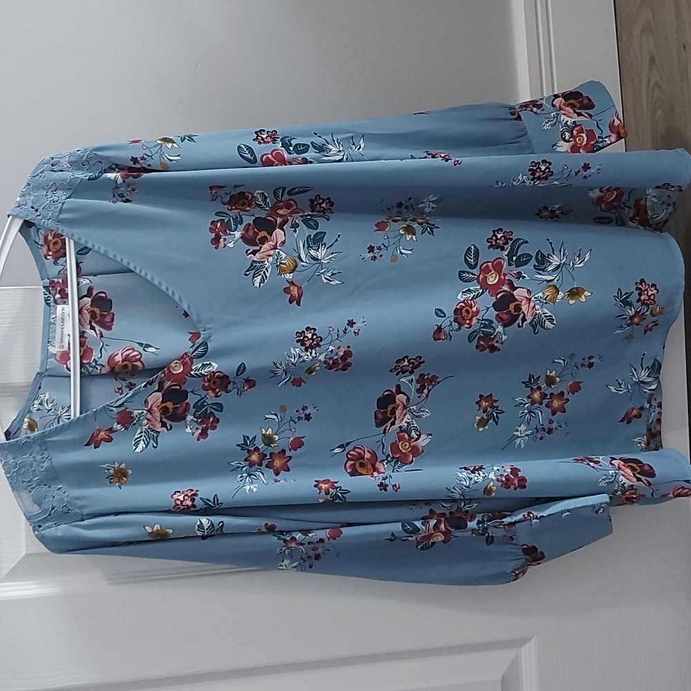 3XL floral pattern blouse